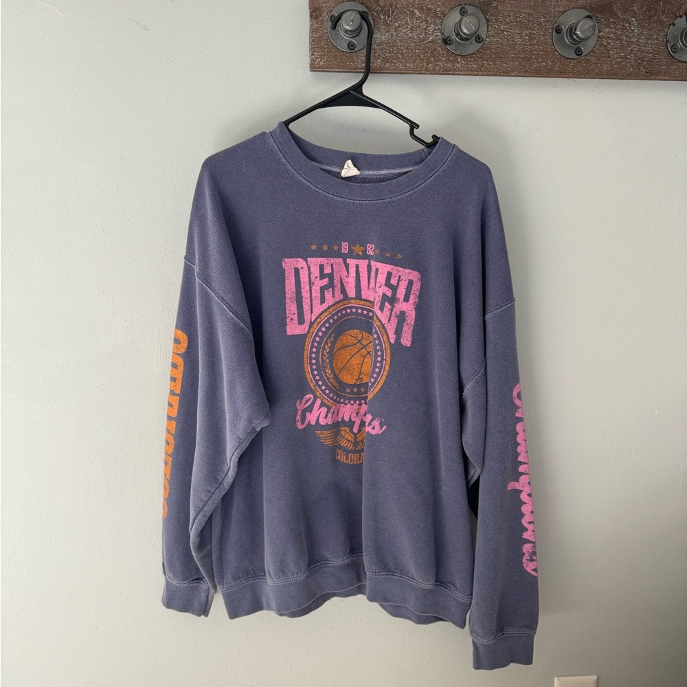 urban outfitters purple Denver sweatshirt